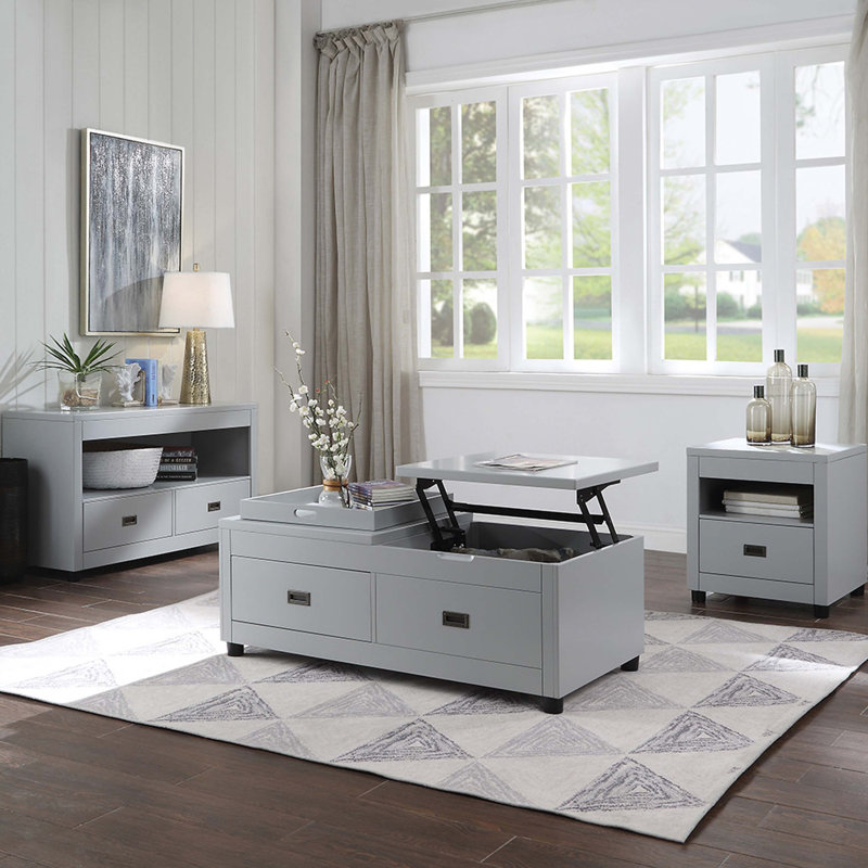 Table de bout avec rangement Dove Grey