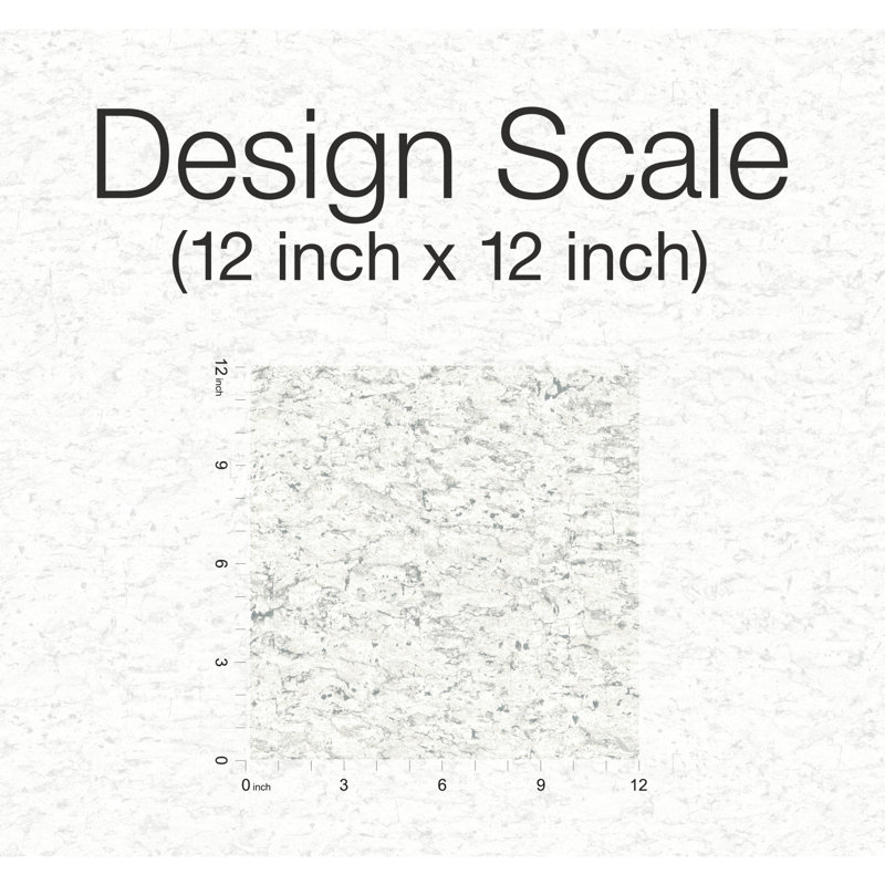 Shimmering Cork Abstract Peel & Stick Metallic Wallpaper Roll, White