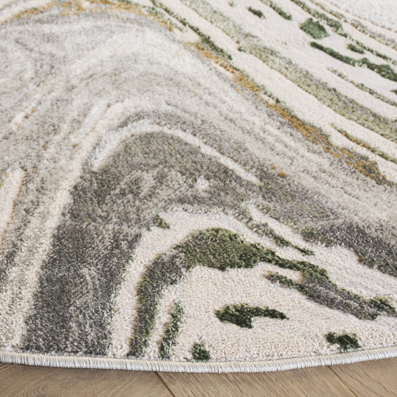 Jahira Performance Abstract Rug, Round 6'7"