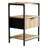 15 Inches Wide Nightstand - 1 Drawer, 2 Shelves, US Power Outlet-1462398083