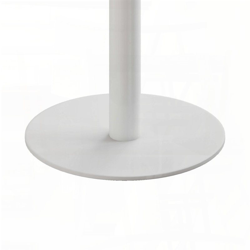 Table de salle à manger ronde en faux marbre avec pieds en titane (31,5 po)