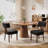 Farmhouse Dining Chairs Set of 2/4/6, Mid-Century Modern Upholstered Armless Accent Chairs, Solid Wood Legs for Dining, Kitchen,Living(Only Chairs)-680064575-680064573