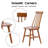  17.5" W Farmhouse Windsor Solid Wood Dining Chairs, Dining Room Chairs Set of 6, Walnut-1939148411-1939148391