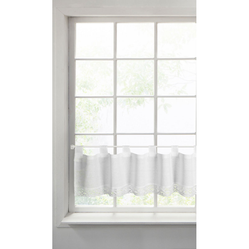 Risborough Sheer Curtain Single Panel, 30cm H x 150cm W