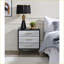 Myles 3-Drawer Nightstand with Black Silver Gold Finish