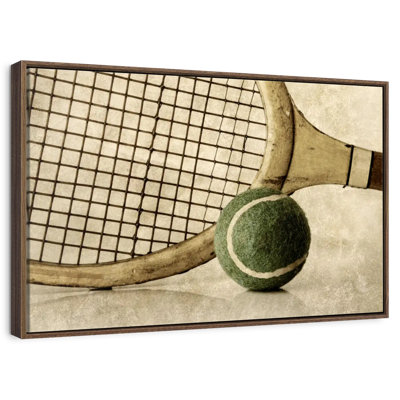 Old Tennis Racket And Ball