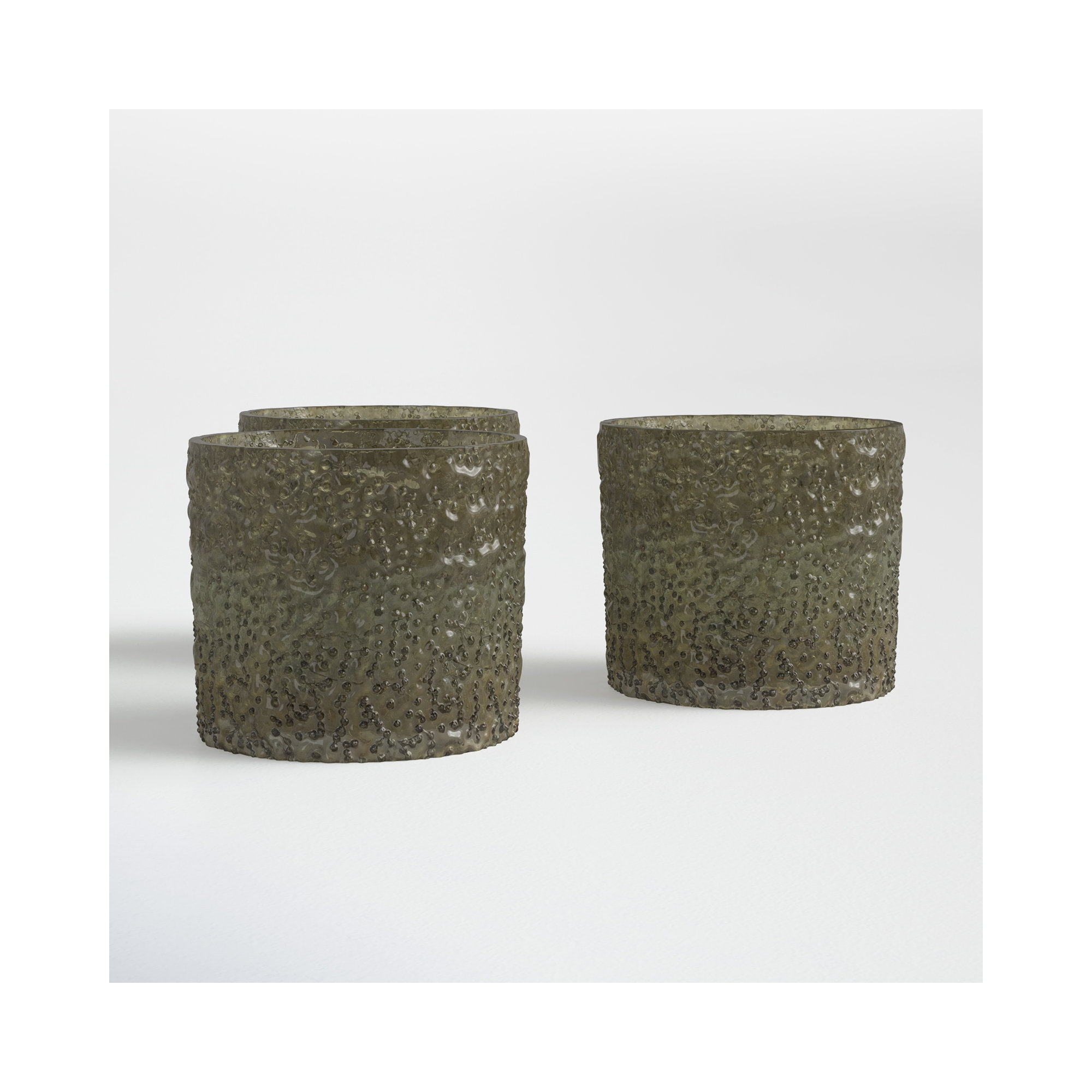 Dami Glass Table Vase, 3.5" H x 4" W x 4" D