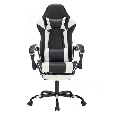 Gaming Chair With Footrest, Ergonomic Computer Chair With Headrest And Lumbar Support, Breathable Material Height Adjustable Video Game Chairs