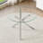 Round Glass Dining Table for 2-4 with Sleek X-Frame, for Small Spaces and Modern Kitchens.-1833872616