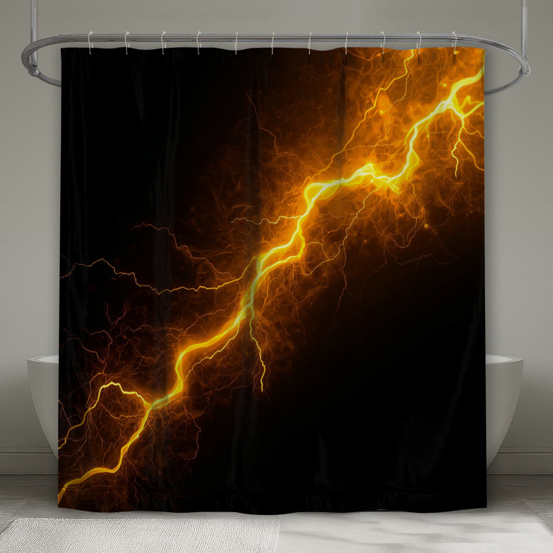 Rideaux de douche électriques éclair très longs, 70in W x 72in H