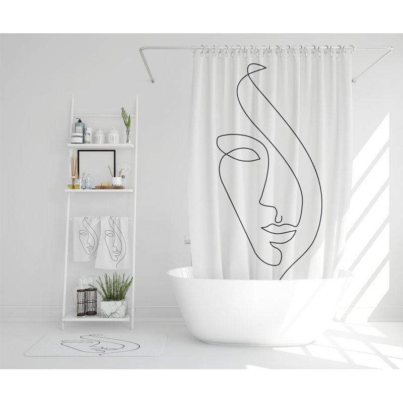 Nelan Polyester Shower Curtain Set