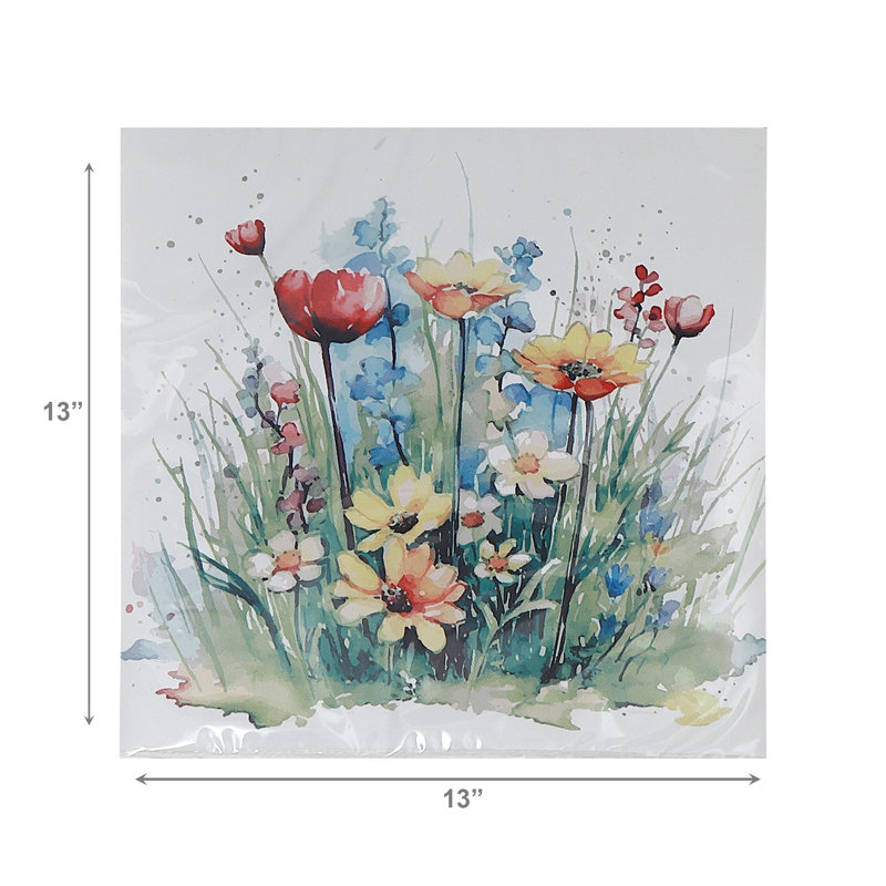 Paquet de 20 serviettes de table à 3 épaisseurs Spring Blooms - ensemble de 6