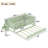 Twin Size Bed with Built-in Bookshelves, Small Staircase, High-Quality Safety Rails & Trundle, Avocado Green-373334165-373334171