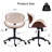 Upholstered Office Chair Adjustable Height Desk & Task Chair With Bentwood Chenille Swivel Chair With Metal Frame-2037668924