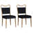 Mid-Century Velvet Dining Chair Set with Wood-Grain Metal Frame-513830236-513830239