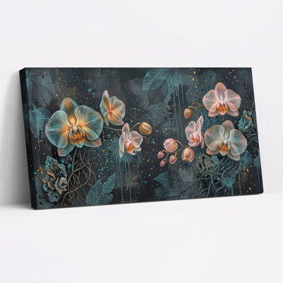 Ensemble de 1 tableau sur toile Jardin d'orchidées