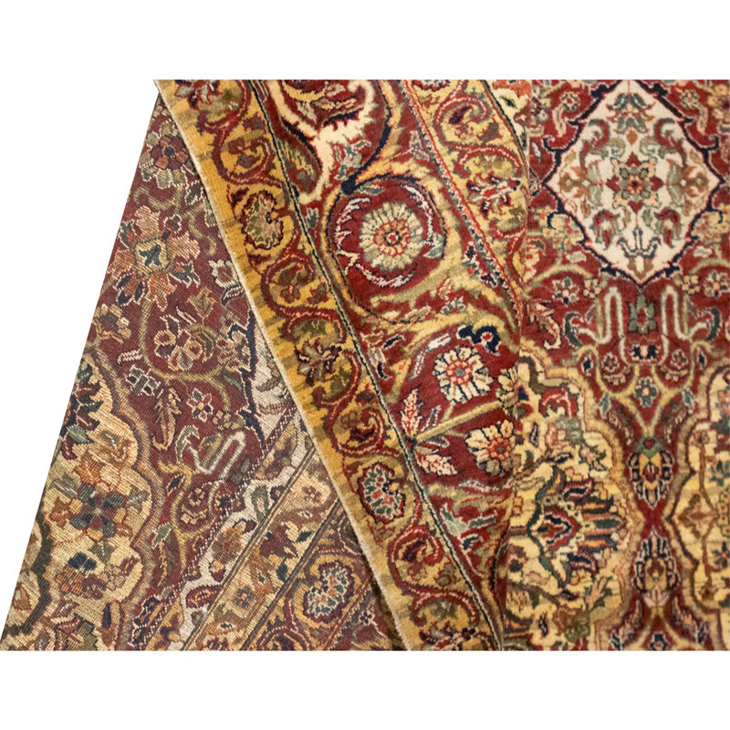 Tapis rouge noué à la main de haute qualité