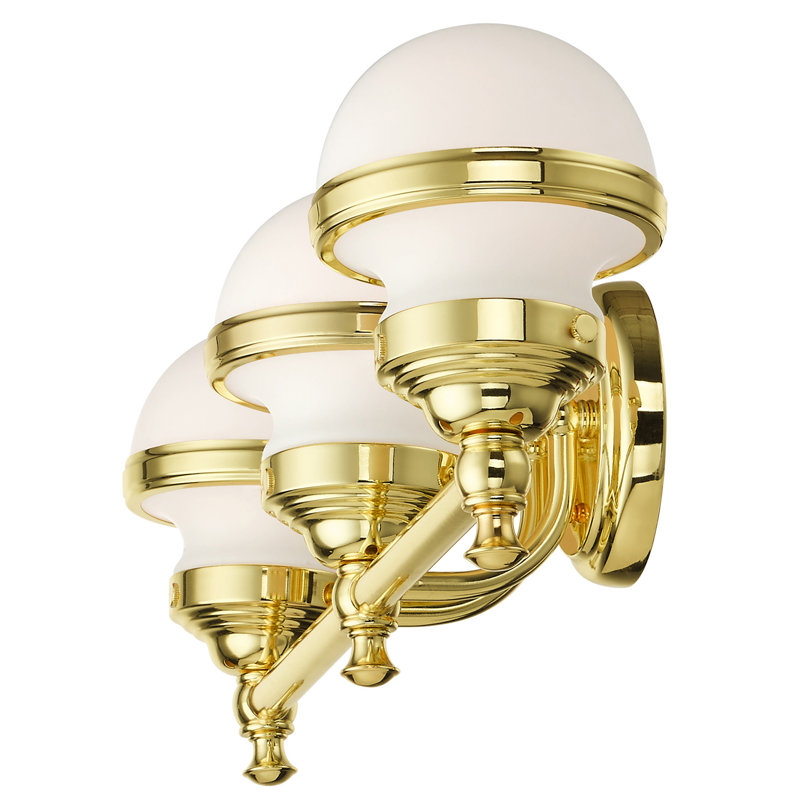 Aseret 3 - Light Dimmable Vanity Light, Polished Brass