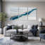 Ensemble de 3 toiles turquoise-1023734995