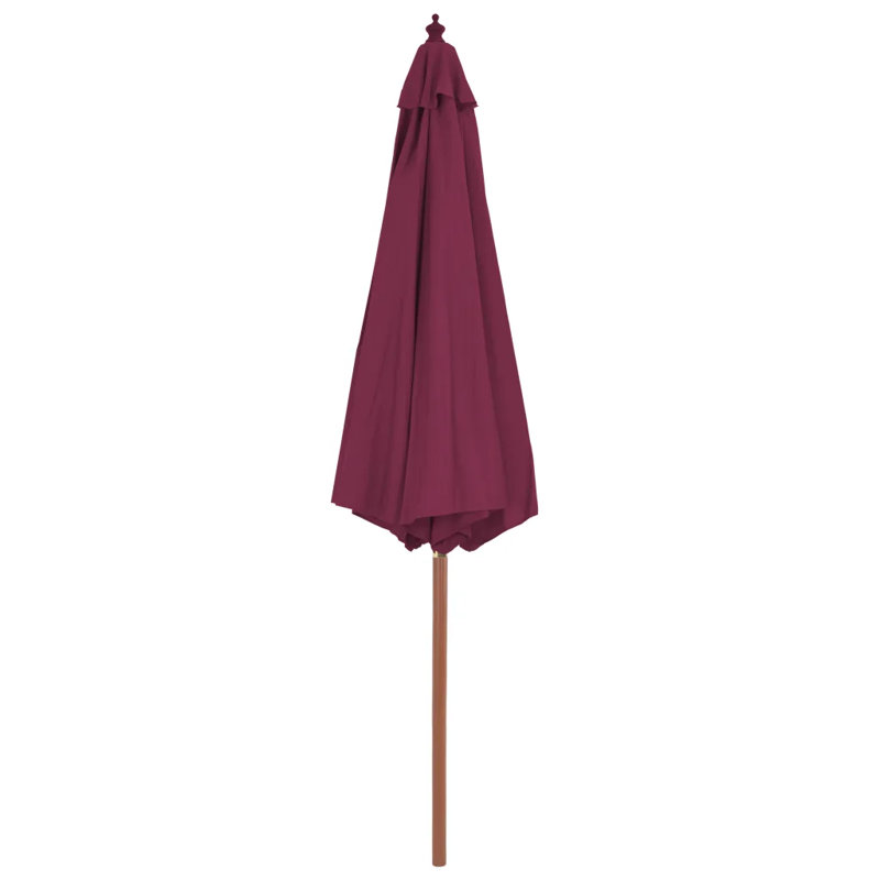 300cm Market Parasol, 250cm H x 300cm W x 300cm D, Brown, Bordeaux Red