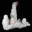 Stilbite sur un ensemble de stalactites calcédoine
