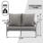Patio Sofa Outdoor Loveseat Sofa 2-Seater