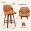 Tabourets de bar pivotants en bois et simili cuir Xaviera-1820074200-1820074204