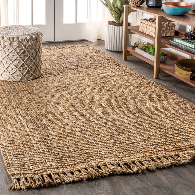 Eastmont Pata Hand Woven Chunky Jute with Fringe Natural Rug