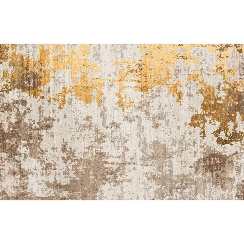 Murale abstraite texturée beige doré, L 108 po x l 96 po
