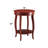 Red Finish Accent Table With Solid Wood Legs And Open Shelf Storage-1318150582