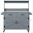 54.1" Outdoor Kitchen Island with High Shelf, Large Outdoor Potting Bench Table with Stainless Steel Top and Storage Cabinet-126487134