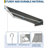 10'x8' Manual Retractable Awning with Crank Handle, Waterproof PU-Coated Polyester, Aluminum Frame for Deck, Patio, Porch, Balcony-124629739-124629741-124629743