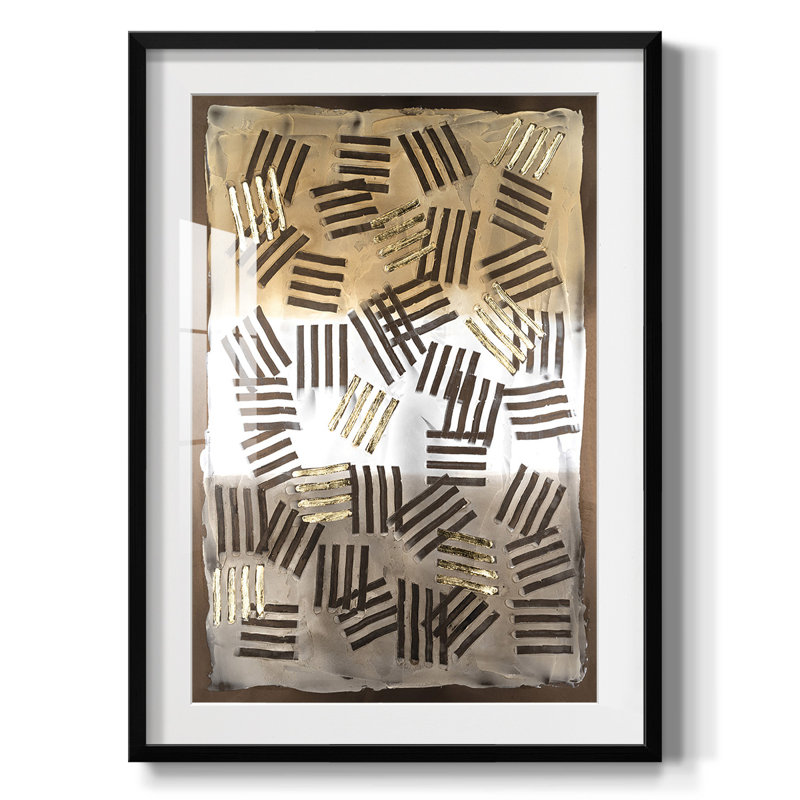 Raphia Palm I - impression encadrée, H 28,5 po x l 20,5 po, Noir