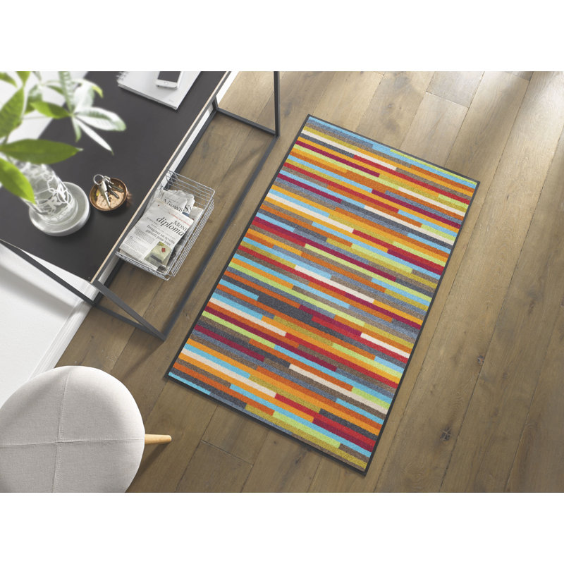 Mikado Non-Slip Doormat, Multicoloured, Rectangle 60 x 85 cm