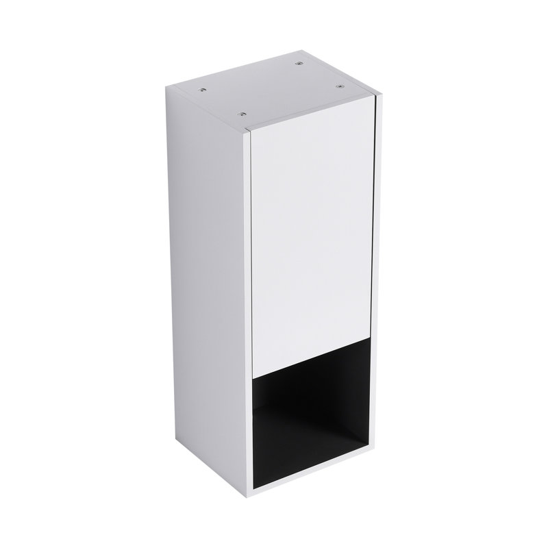 12" Bathroom Side Cabinet, White