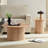 Set Of 2 Round Side Table And Coffee Table Circle Small Accent Table For Living Room Mid Century Circle Table Oak