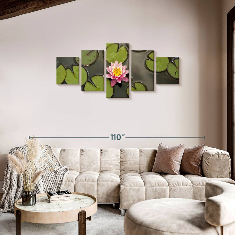 Water Lily Flower Pads, 34" H x 74" W