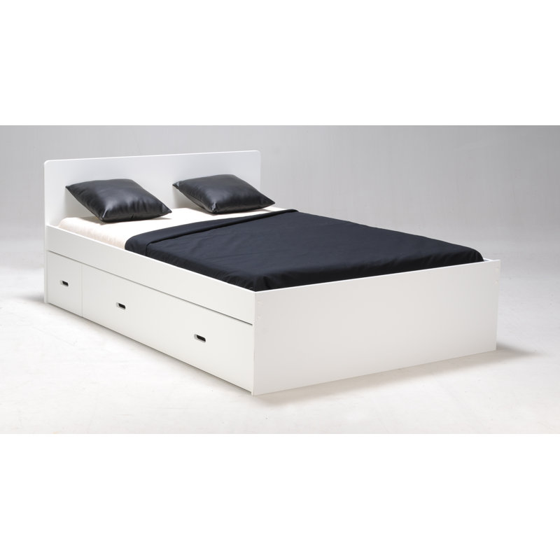 Brayden EU Kingsize - 160 X 200 Cm Storage Bed, White, European Kingsize (160 x 200 cm)