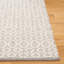 Tapis en laine / coton à tissage plat Nickholas ivoire / gris-34366797