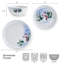 Service de vaisselle léger en porcelaine os 12 pièces Snowman Forest, service pour 4