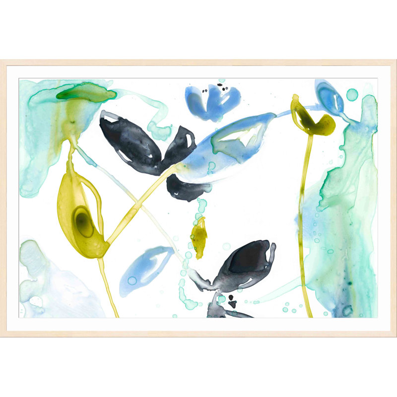 «Hanging Garden I» par Jennifer Goldberger - peinture encadrée, H 8 po x l 12 po, Naturel