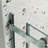 Bathroom Tub Sliding Door Frame - Tempered Glass & Smooth 5/16" With Nano Treatment