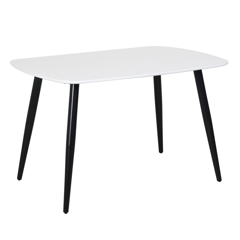 Benu Rectangular 120cm L x 80cm W Dining Kitchen Table, White