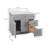 Brookings 37 Inch Solid Wood Bathroom Vanity with Solid White Top, Assembled, Sherwin Williams – Design House, 216069-101466695