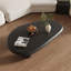 Table basse moderne 51 "ovale noir crème / brun avec trois pieds ronds-386510971-380611242