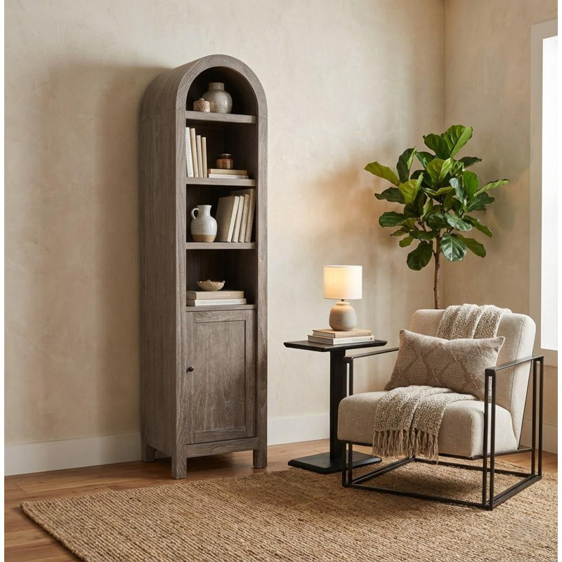  Armoire de rangement arquée, Crème, crème