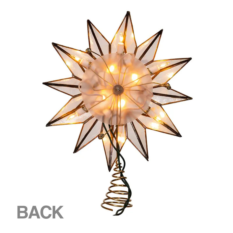 9.25'' Shell / Capiz Astrology & Stars Lighted Tree Topper