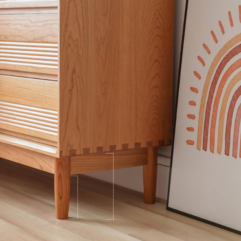 Commode d'appoint en bois massif simple cerise