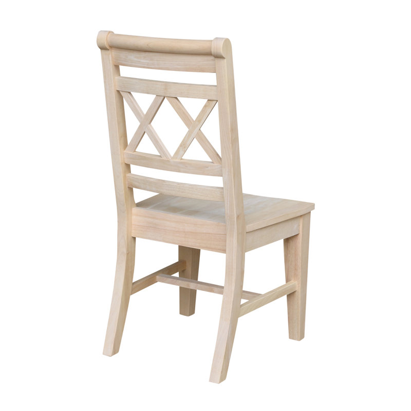 Kindelan 18'' H Solid Wood Side Chair, Unfinished