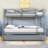 Twin Over Full Bunk Bed With Ladder, Guardrail And Twin Trundle-1382008751